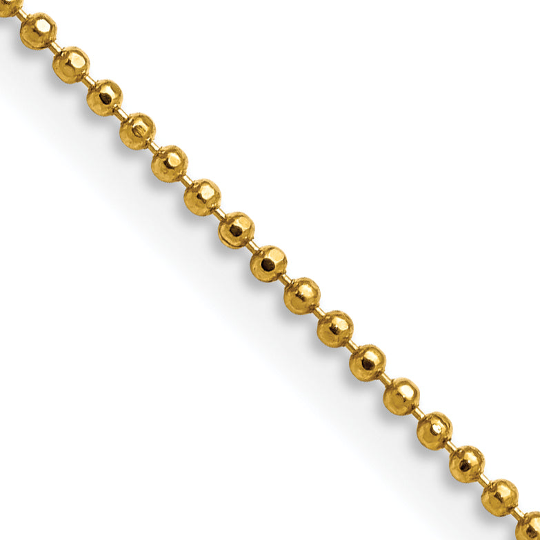Brass/White Chisel Gold-Tone Brass 1.50mm Plated 16 Inch Ball Chain Necklace