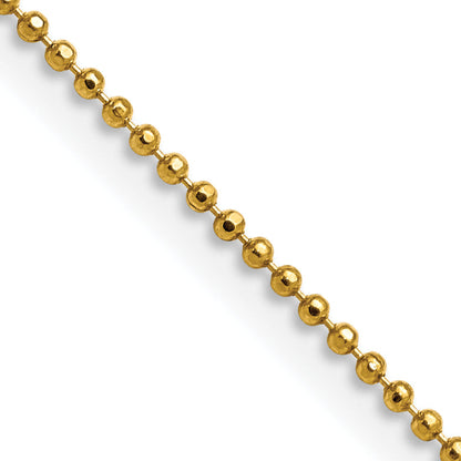 Brass/White Chisel Gold-Tone Brass 1.50mm Plated 16 Inch Ball Chain Necklace