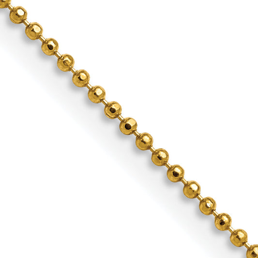 Brass/White Chisel Gold-Tone Brass 1.50mm Plated 20 Inch Ball Chain Necklace