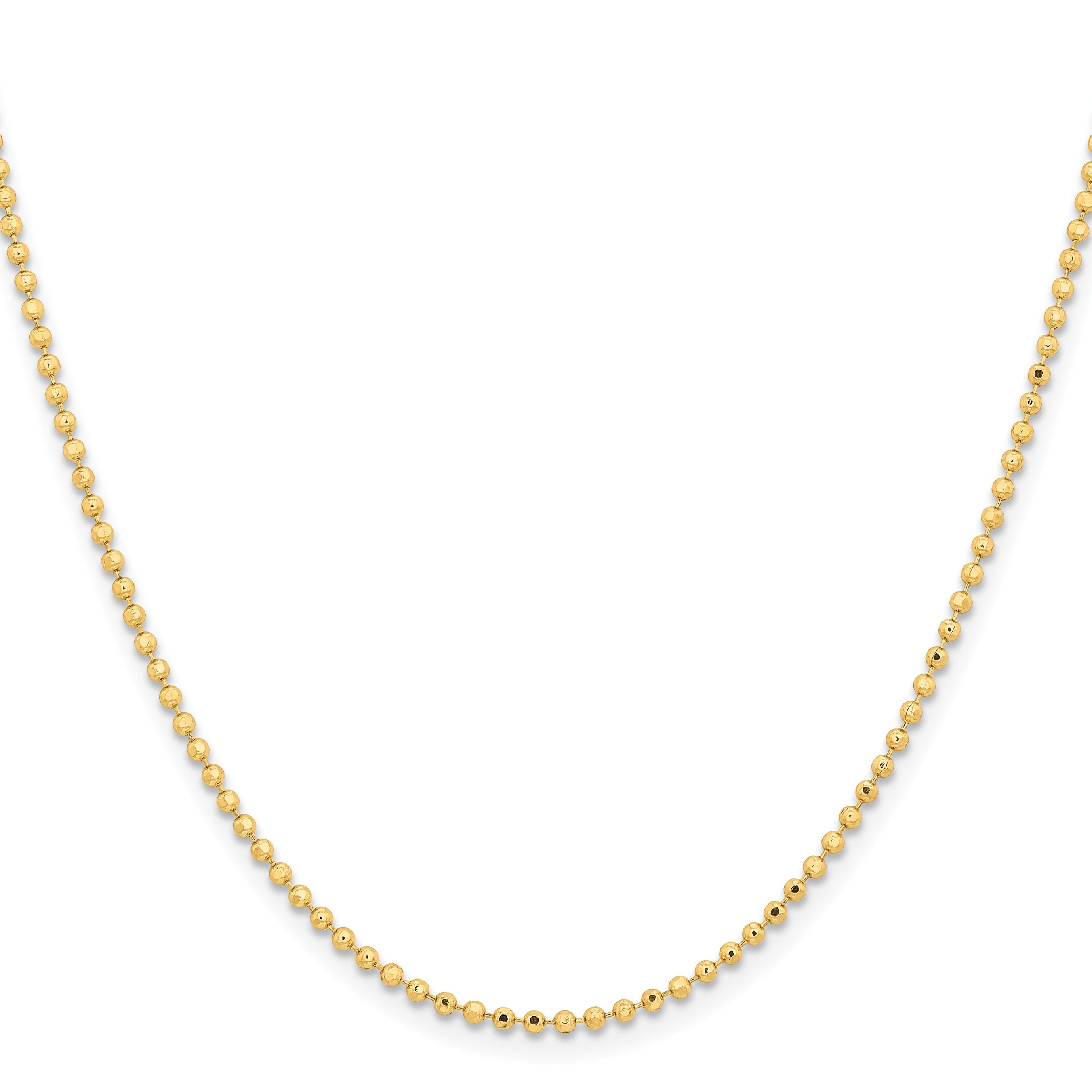 Brass/White Chisel Gold-Tone Brass 2.00mm Plated 16 Inch Ball Chain Necklace