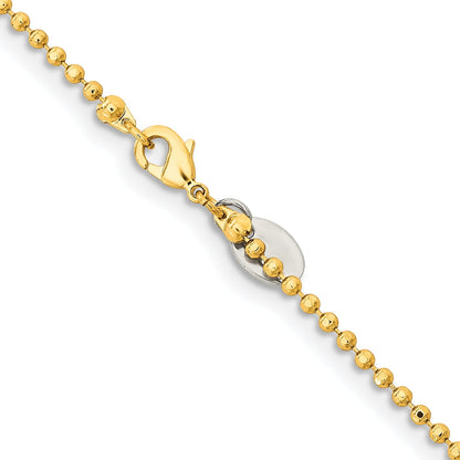 Brass/White Chisel Gold-Tone Brass 2.00mm Plated 18 Inch Ball Chain Necklace