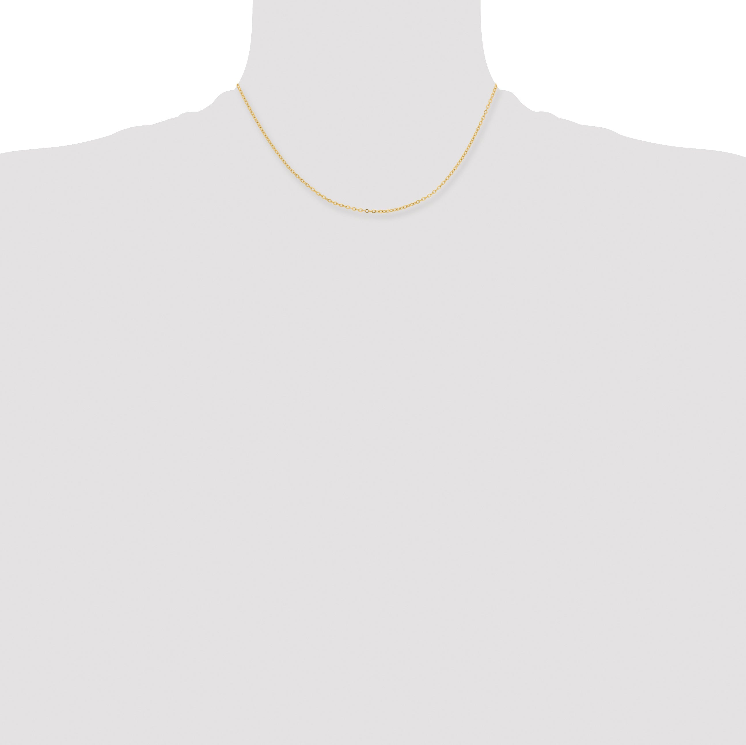Brass/White Chisel Gold-Tone Brass 1.70mm Plated 16 Inch Rolo Chain Necklace