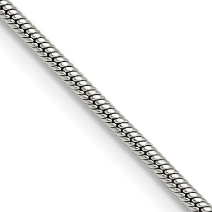 Stainless Steel Chisel Polished 2mm 18 Inch Snake Chain
