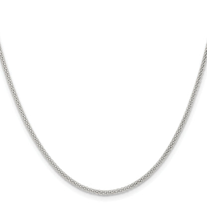 Stainless Steel Chisel Polished 2mm 24 Inch Bismark Chain Necklace