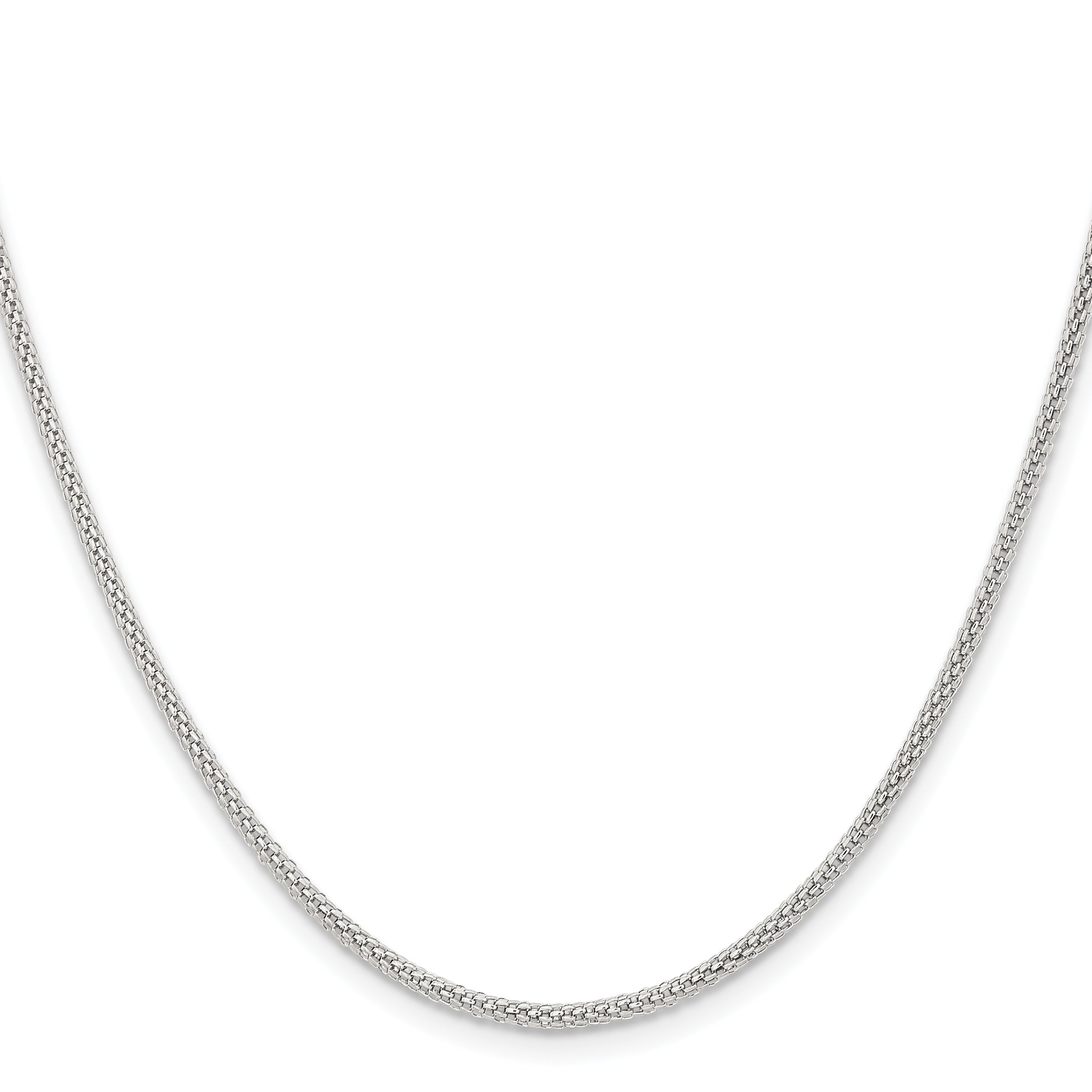 Stainless Steel Chisel Polished 2mm 22 Inch Bismark Chain Necklace