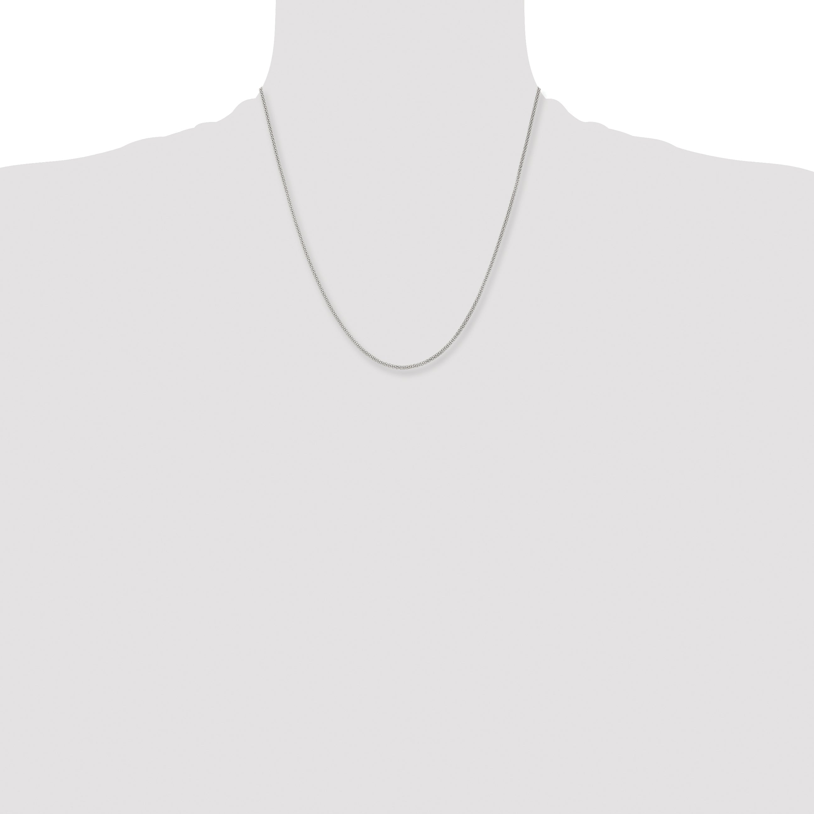 Stainless Steel Chisel Polished 2mm 20 Inch Bismark Chain Necklace