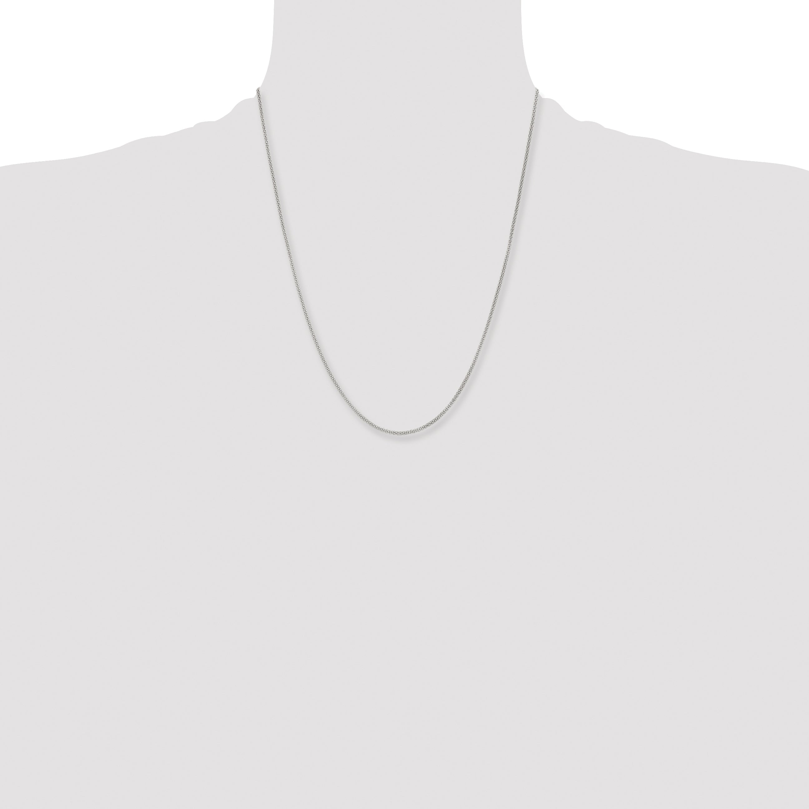 Stainless Steel Chisel Polished 2mm 22 Inch Bismark Chain Necklace