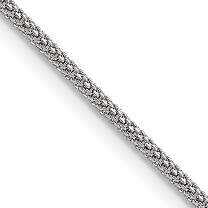 Stainless Steel Chisel Polished 2mm 18 Inch Bismark Chain Necklace