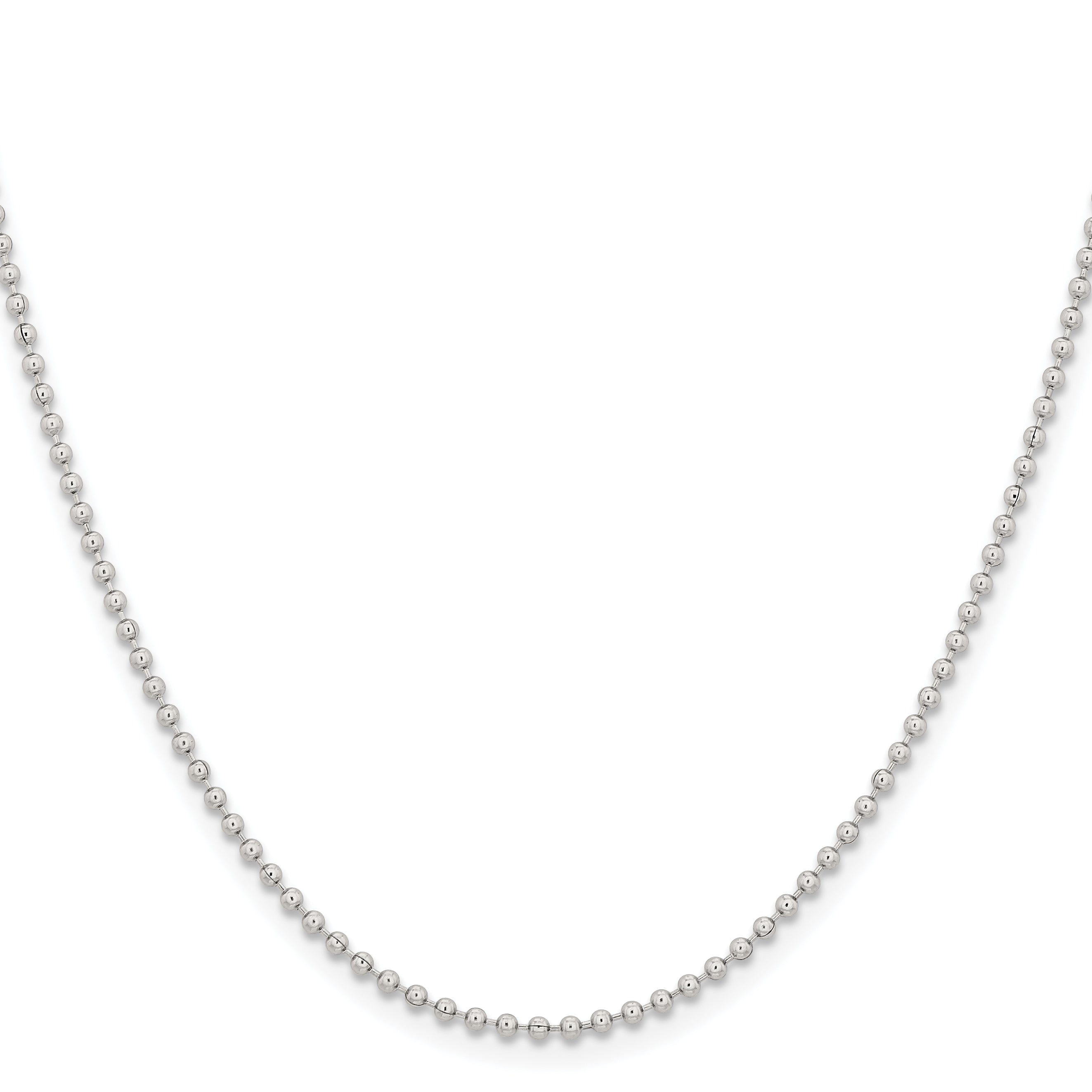 Stainless Steel Chisel Polished 2mm 30 Inch Ball Chain Necklace