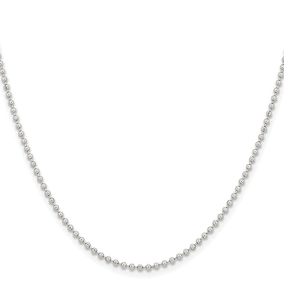 Stainless Steel Chisel Polished 2mm 18 Inch Ball Chain Necklace