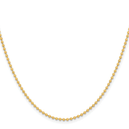 Stainless Steel Chisel Polished Yellow Ip-Plated 2mm 24 Inch Ball Chain Necklace