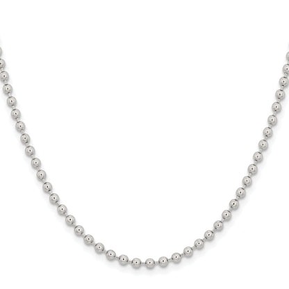 Stainless Steel Chisel Polished 3mm 30 Inch Ball Chain Necklace
