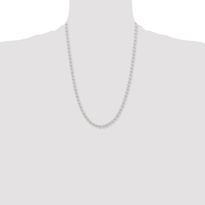 Stainless Steel Chisel Polished 5mm 24 Inch Ball Chain Necklace