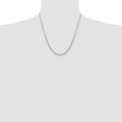 Stainless Steel Chisel Polished 4mm 20 Inch Curb Chain Necklace