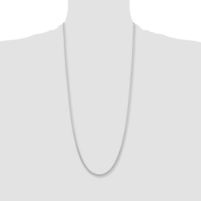 Stainless Steel Chisel Polished 4mm 30 Inch Curb Chain Necklace