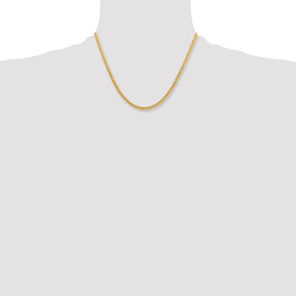 Stainless Steel Chisel Polished Yellow Ip-Plated 4mm 18 Inch Curb Chain Necklace