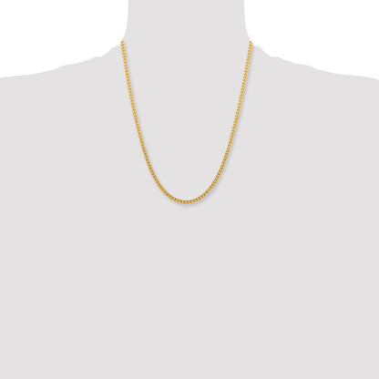 Stainless Steel Chisel Polished Yellow Ip-Plated 4mm 22 Inch Curb Chain Necklace