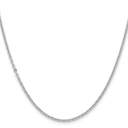 Stainless Steel Chisel Polished 2.3mm 18 Inch Cable Chain Necklace