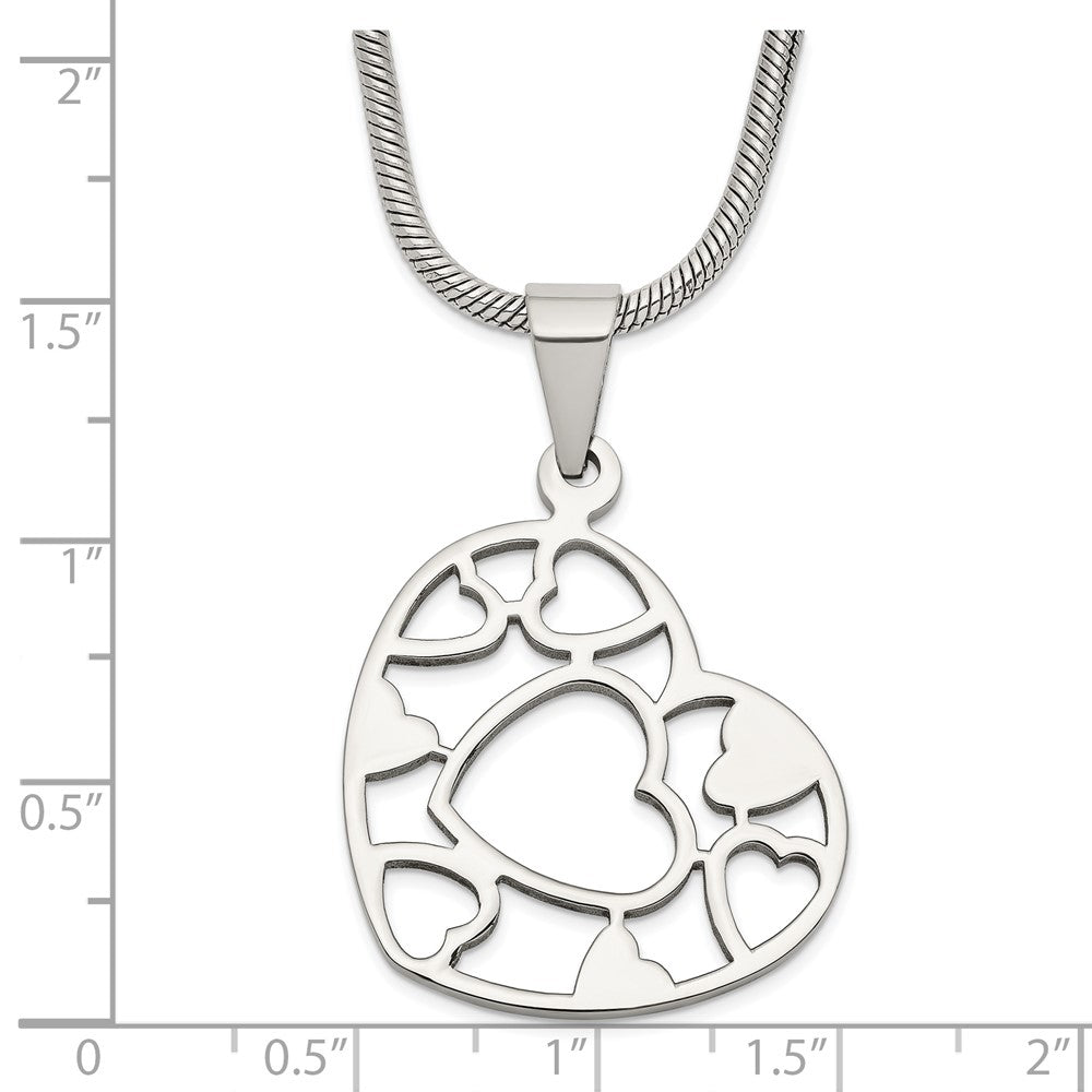 Stainless Steel Heart Pendant Necklace