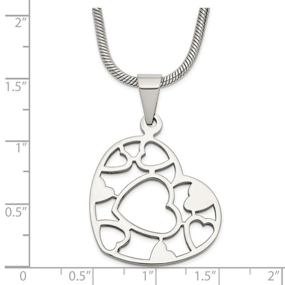 Stainless Steel Heart Pendant Necklace