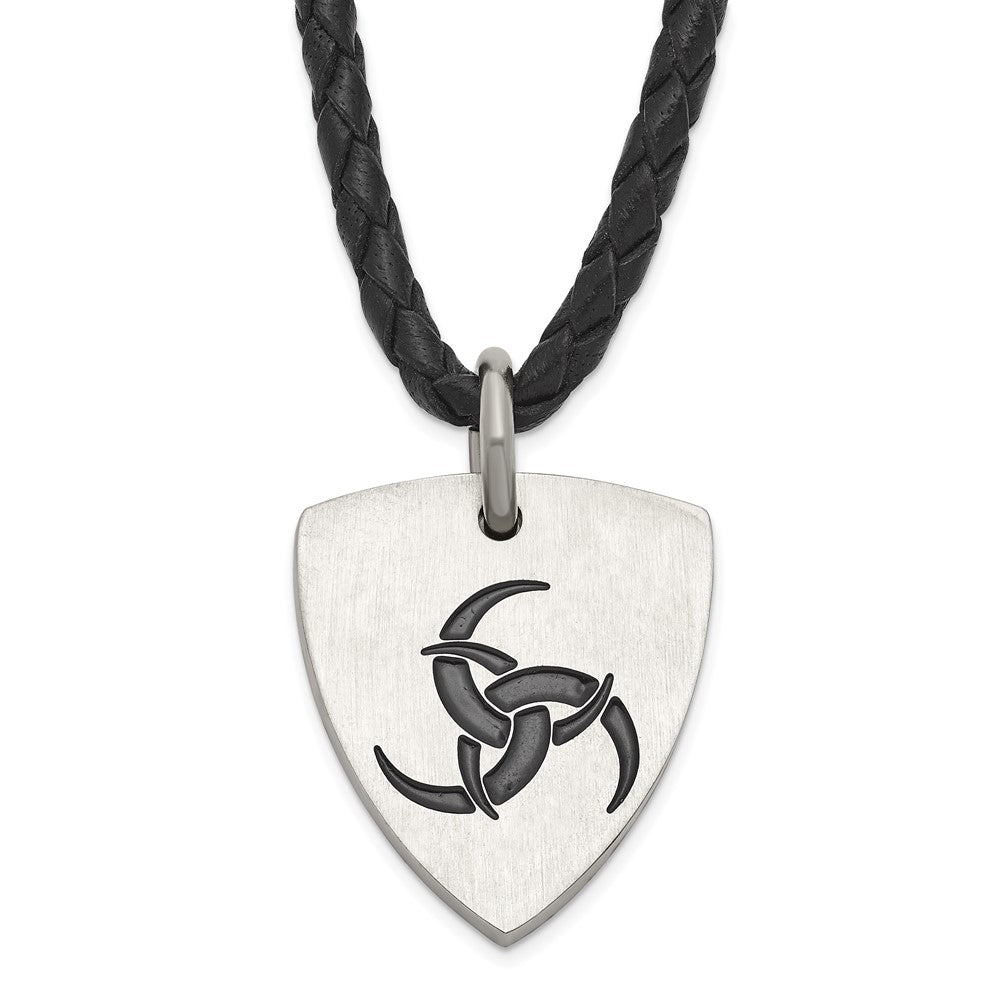Stainless Steel Enameled Pendant Necklace