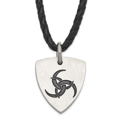 Stainless Steel Enameled Pendant Necklace