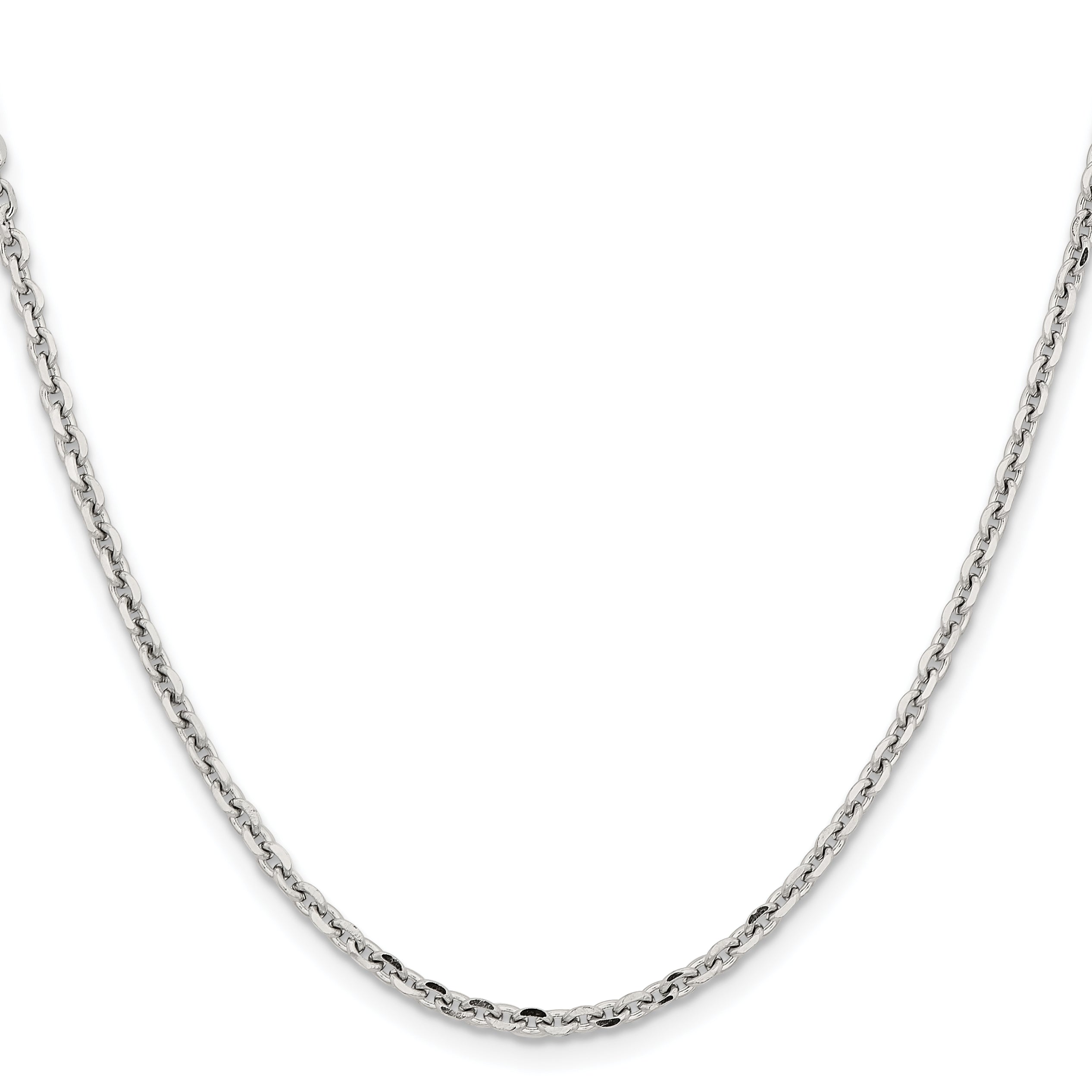 Stainless Steel Chisel Polished 2.7mm 22 Inch Cable Chain Necklace