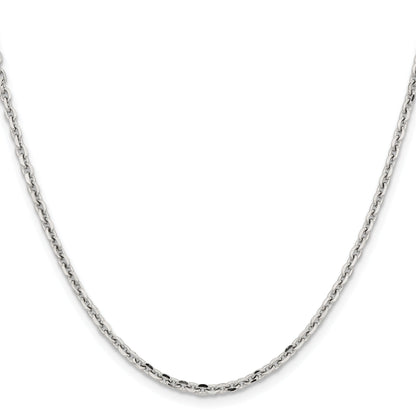 Stainless Steel Chisel Polished 2.7mm 24 Inch Cable Chain Necklace
