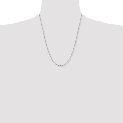 Stainless Steel Chisel Polished 2.7mm 22 Inch Cable Chain Necklace