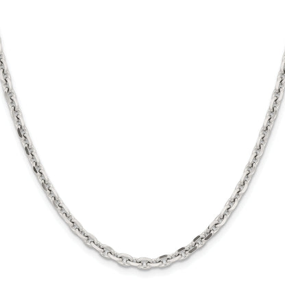 Stainless Steel Chisel Polished 4.3mm 20 Inch Cable Chain Necklace