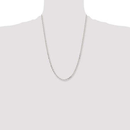 Stainless Steel Chisel Polished 4.3mm 24 Inch Cable Chain Necklace