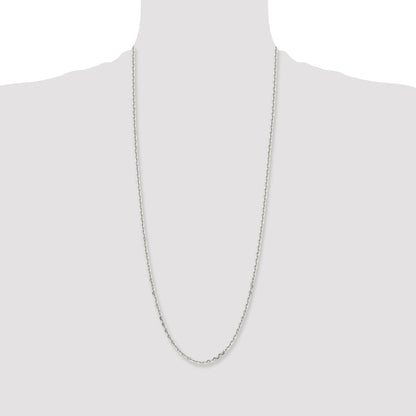 Stainless Steel Chisel Polished 4.3mm 30 Inch Cable Chain Necklace