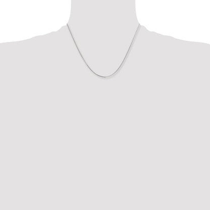 Stainless Steel Chisel Polished 1.2mm 18 Inch Box Chain Necklace