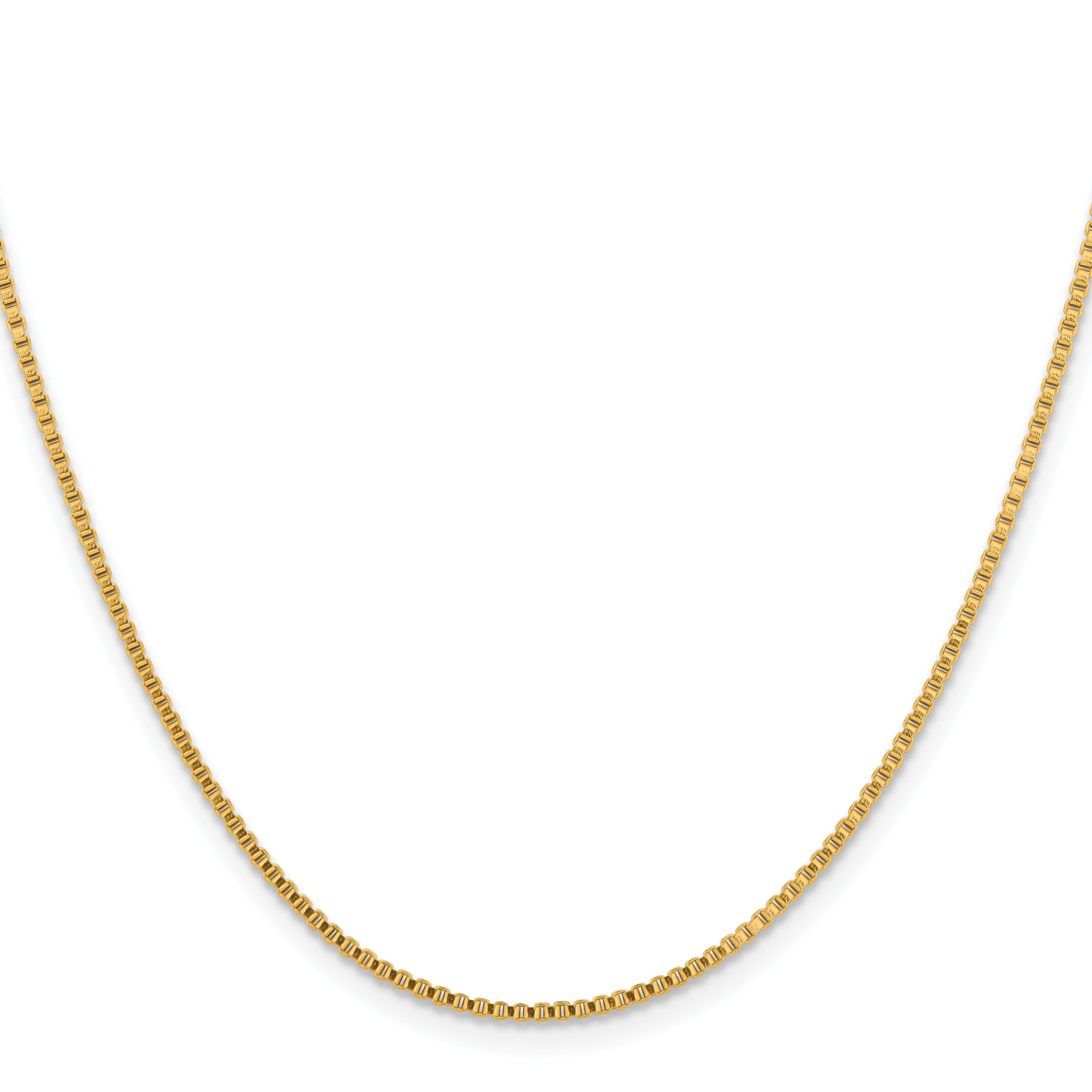 Stainless Steel Chisel Polished Yellow Ip-Plated 1.5mm 20 Inch Box Chain Necklace