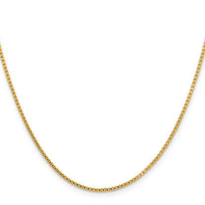 Stainless Steel Chisel Polished Yellow Ip-Plated 1.5mm 20 Inch Box Chain Necklace