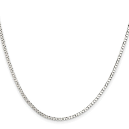 Stainless Steel Chisel Polished 2mm 18 Inch Box Chain Necklace