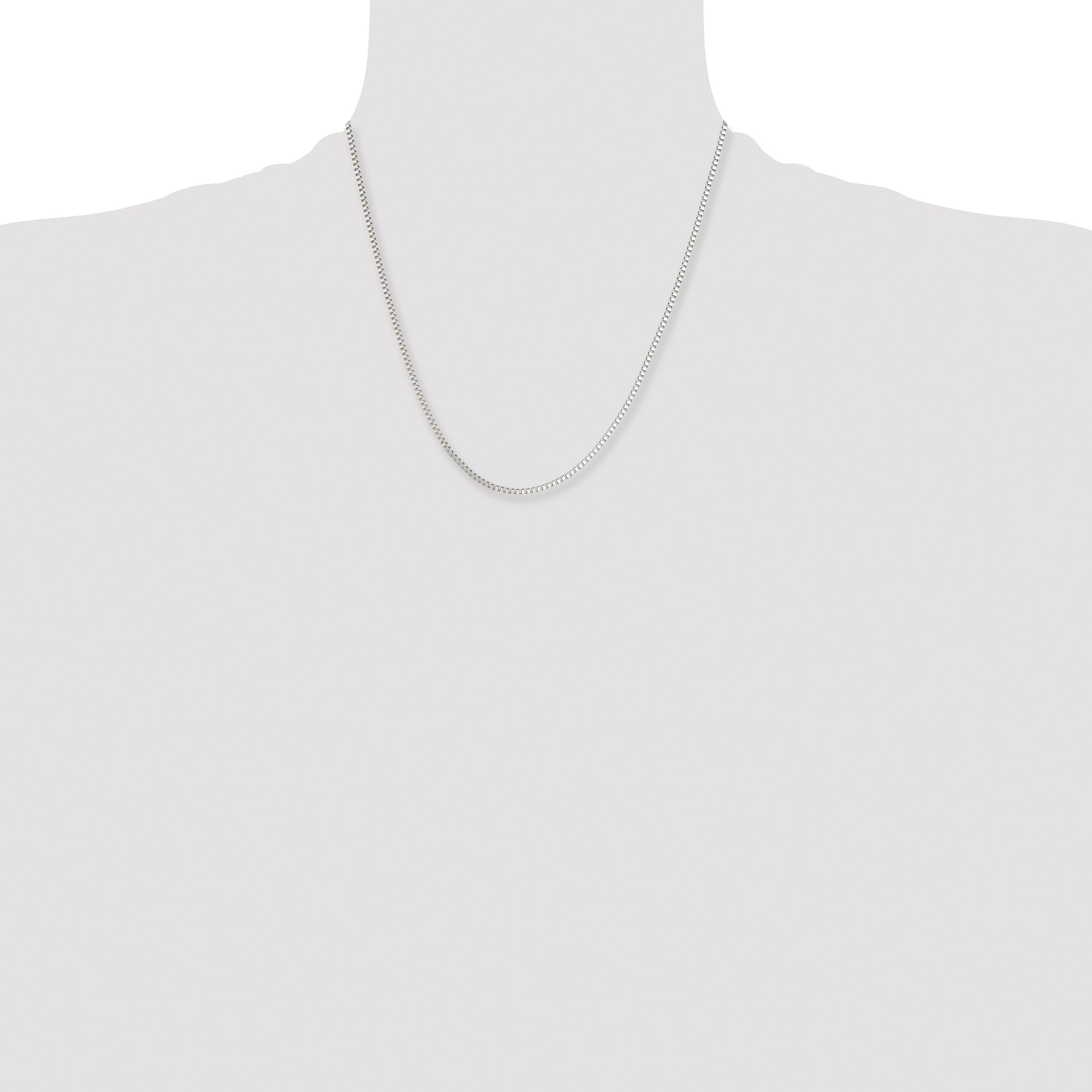 Stainless Steel Chisel Polished 2mm 20 Inch Box Chain Necklace