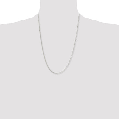 Stainless Steel Chisel Polished 2mm 24 Inch Box Chain Necklace