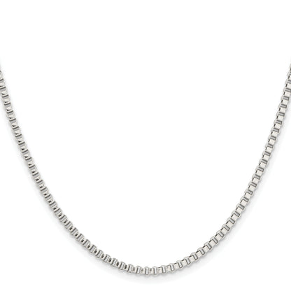 Stainless Steel Chisel Polished 2.4mm 18 Inch Box Chain Necklace