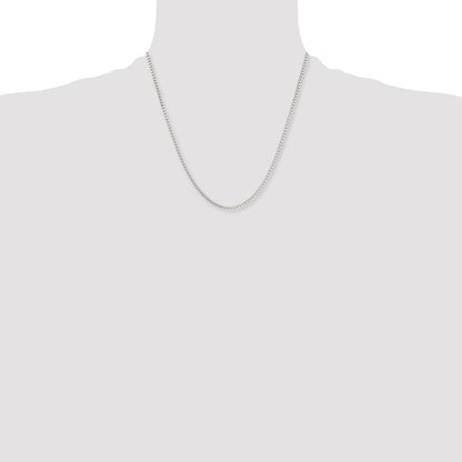 Stainless Steel Chisel Polished 2.4mm 20 Inch Box Chain Necklace