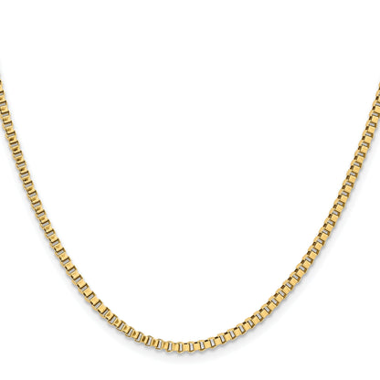 Stainless Steel Chisel Polished Yellow Ip-Plated 2.4mm 18 Inch Box Chain
