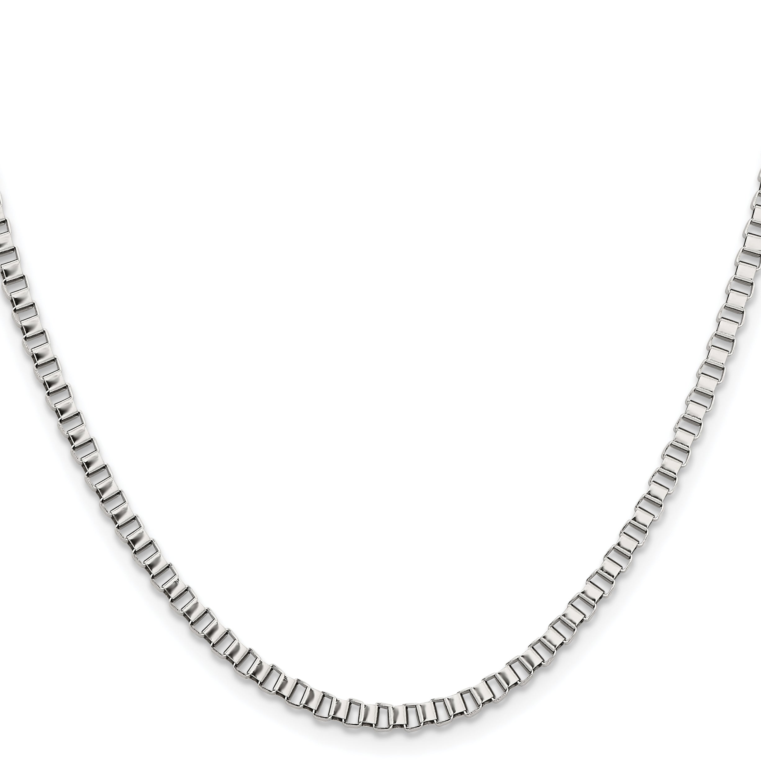 Stainless Steel Chisel Polished 3.2mm 22 Inch Box Chain
