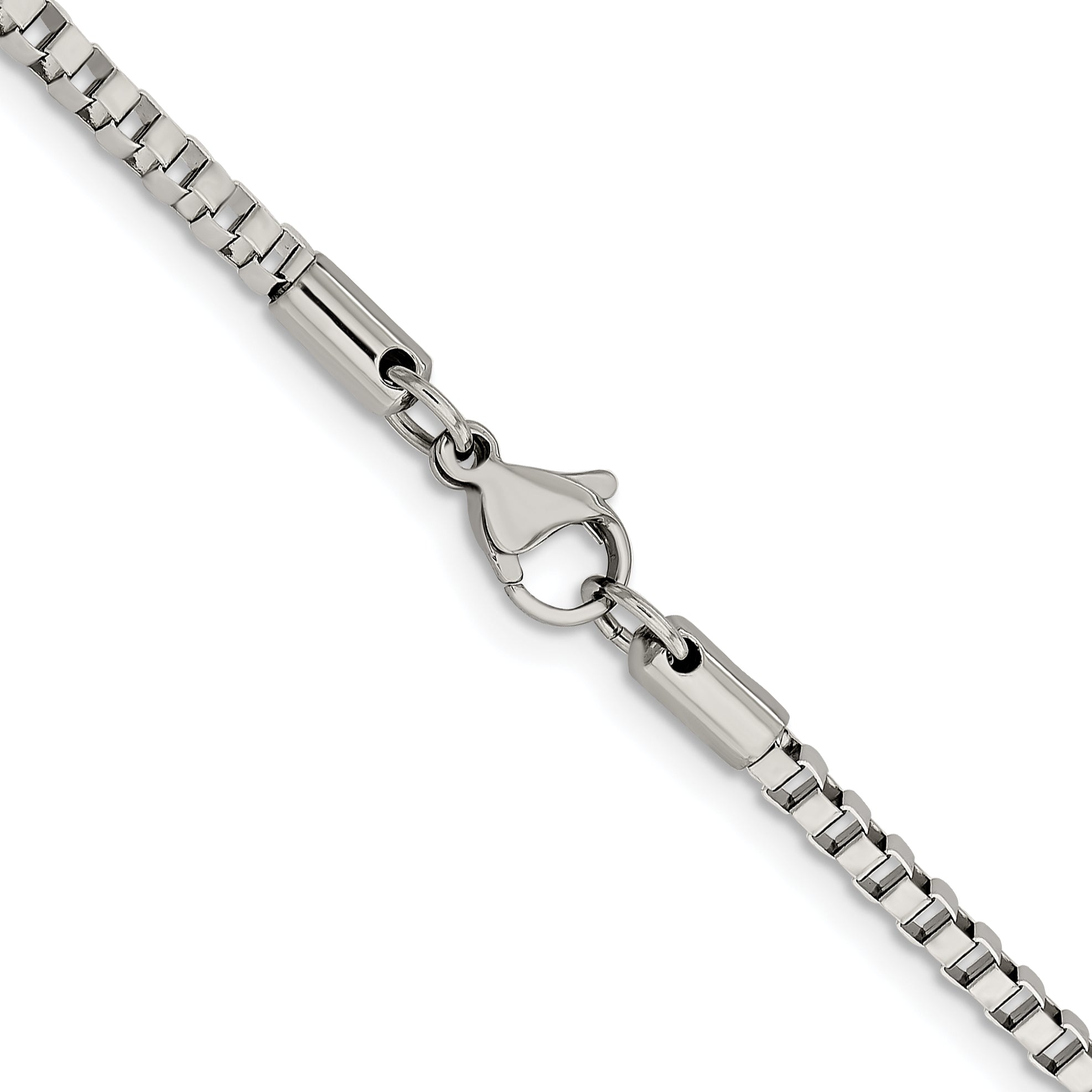 Stainless Steel Chisel Polished 3.2mm 22 Inch Box Chain