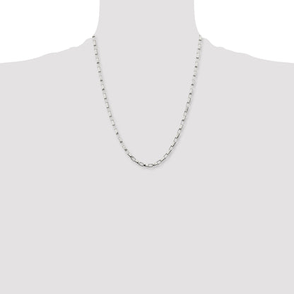 Stainless Steel Chisel Polished 4.8mm 22 Inch Square Link Chain Necklace