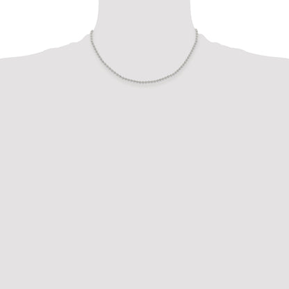 Stainless Steel Chisel Polished 2.4mm 16 Inch Ball Chain Necklace