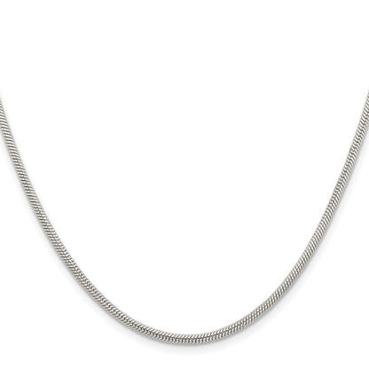 Stainless Steel Chisel Polished 2.4mm 30 Inch Snake Chain