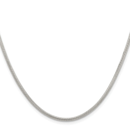 Stainless Steel Chisel Polished 2.4mm 24 Inch Snake Chain Necklace
