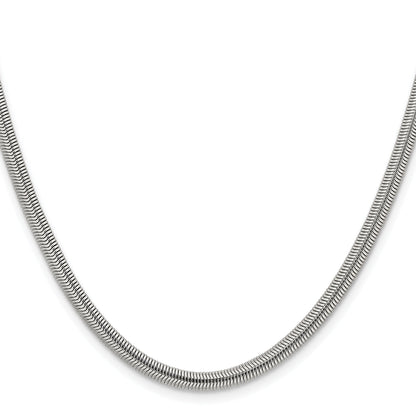 Stainless Steel Chisel Polished 4.2mm 30 Inch Flat Snake Chain