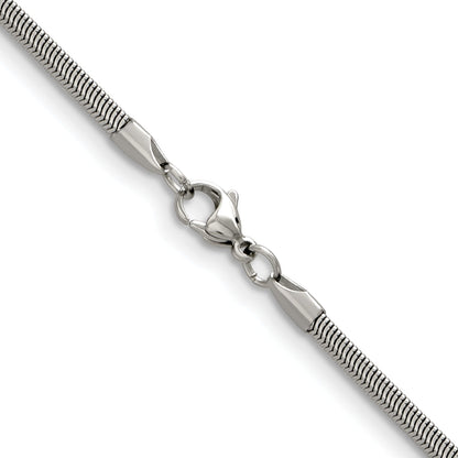 Stainless Steel Chisel Polished 4.2mm 30 Inch Flat Snake Chain