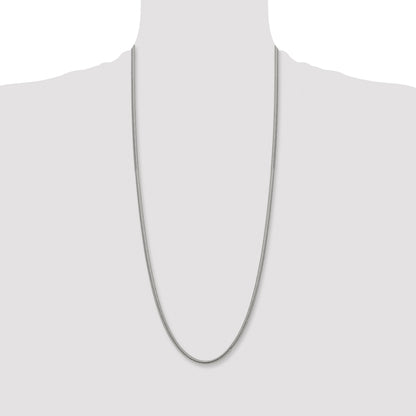 Stainless Steel Chisel Polished 4.2mm 30 Inch Flat Snake Chain
